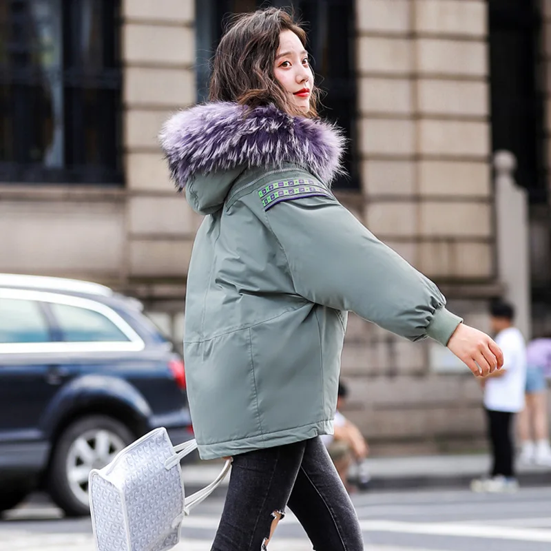 

2019 Hot Selling Autumn And Winter Women's Korean-style New Style Solid Color Hooded Loose-Fit Students Casual Thick Coat Women'