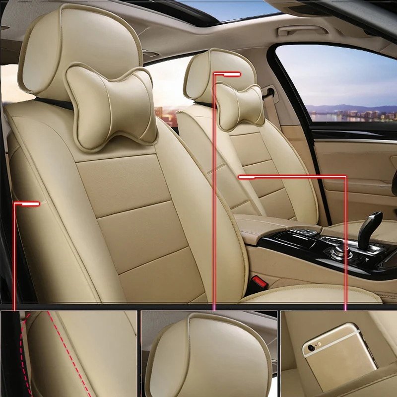 Чехлы из воловьей кожи AUSFTORER для автомобильных сидений Infiniti M35 M37 Набор чехлов