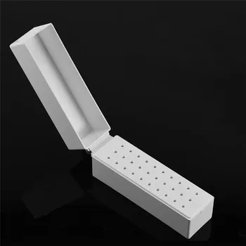 

30 Holes Nail Art Drill Grinding Head Bit Holder Display Storage Box Nail Drill Bits Container Stand Display Rack