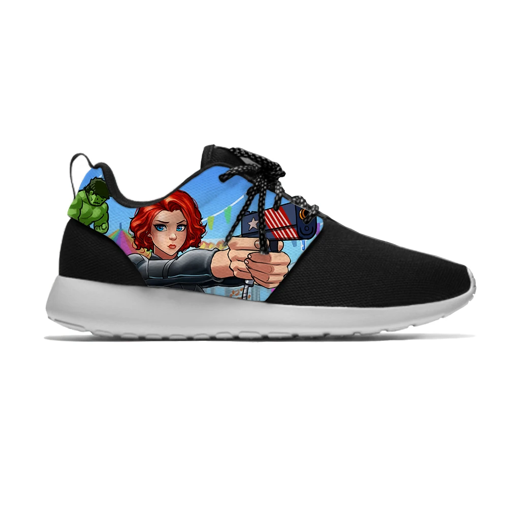 

Avenger Black Widow Cartoon Funny Cute Fashion Creative Kids Sport Running Shoes Casual Breathable Sneakers Boys Children Girl