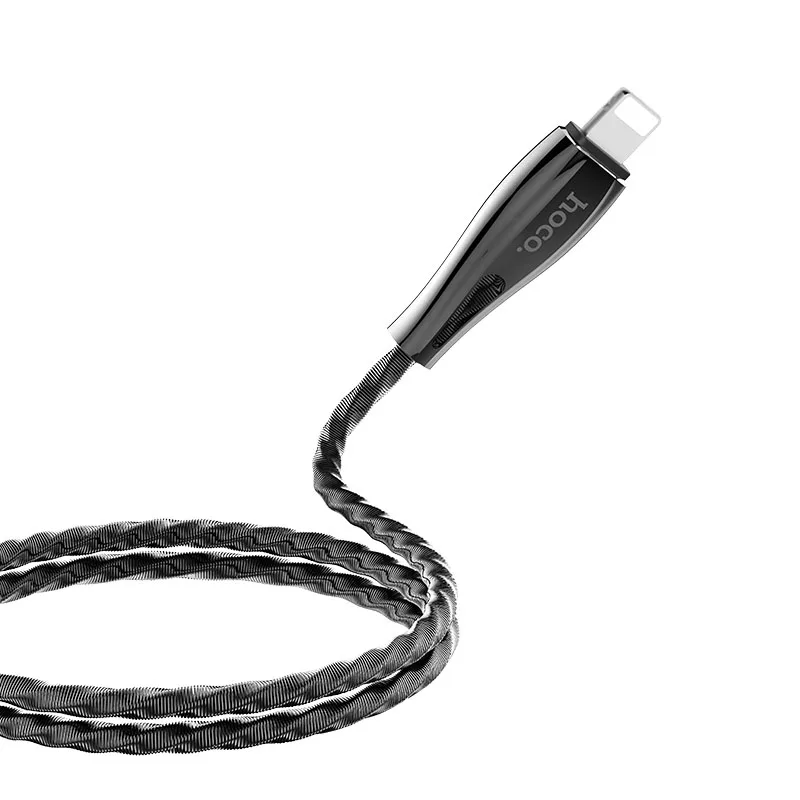 HOCO U56 10 шт./лот 1,2 м Прочный USB кабель для iPhone кабель Micro кабель для samsung USB кабель зарядное устройство провод - Цвет: gray for iPhone