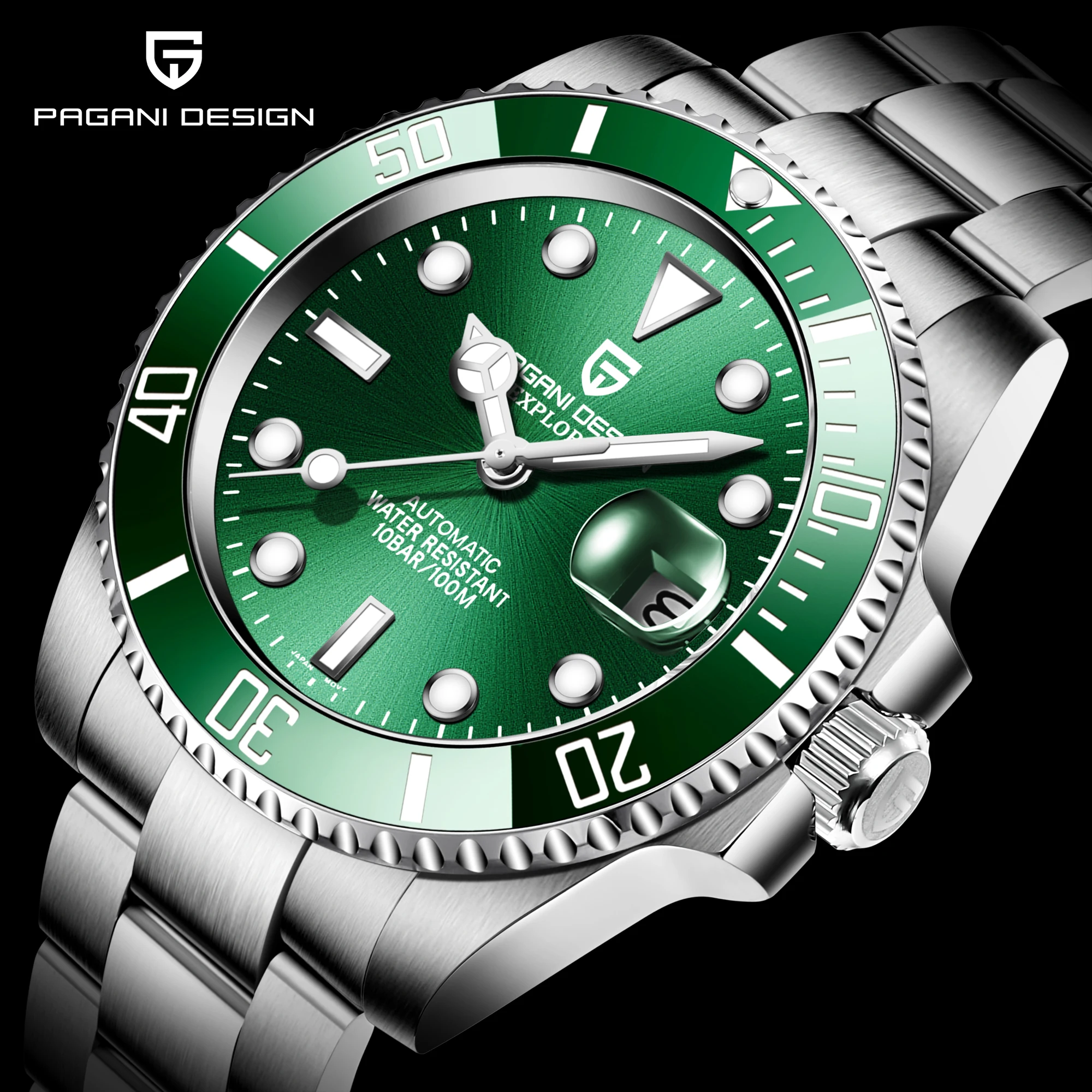 2021 PAGANI DESIGN New luxury Automatic Mechanical Watch Men's Stainless Steel Waterproof Precision Watch NH35 relogio masculino