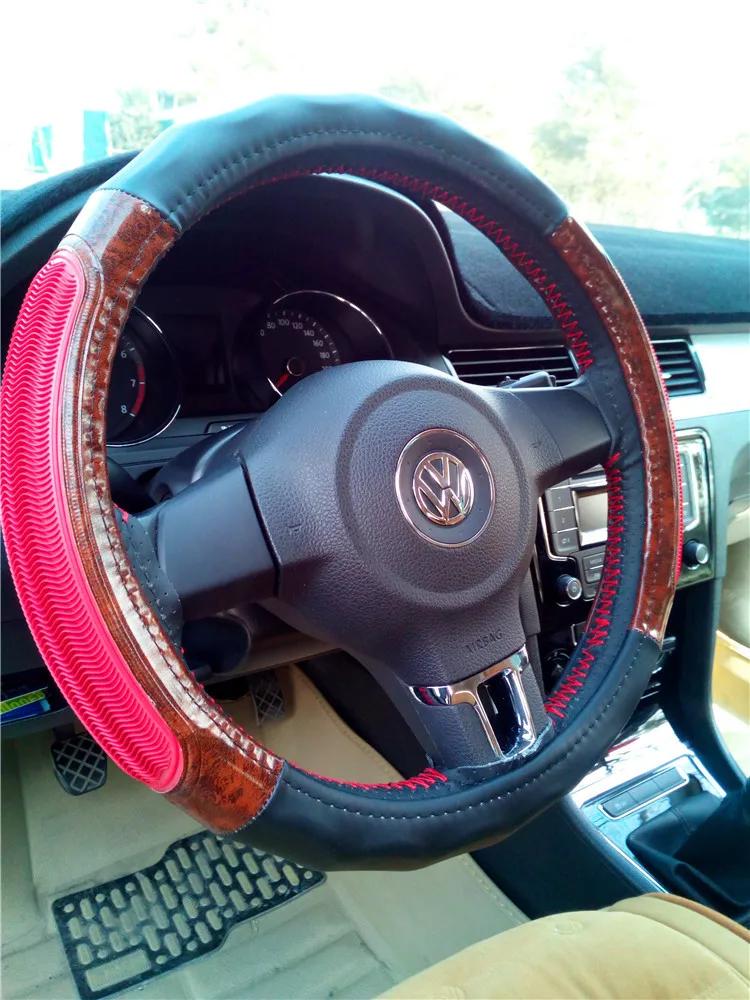 Car Grip Cover Driver Leather Steering Wheel Cover Car Beauty Shop Supplies Car Steering Wheel Cover Genuine Leather