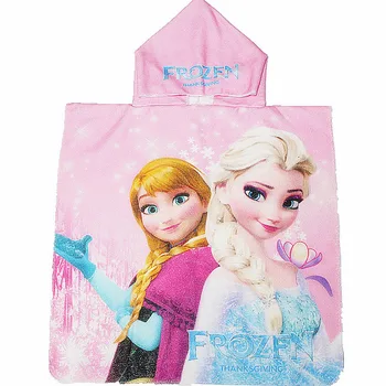

Disney Children's Cotton Cartoon Spider-man Frozen Elsa Anna Car bath towel baby boy girl beach towel cloak towel gift