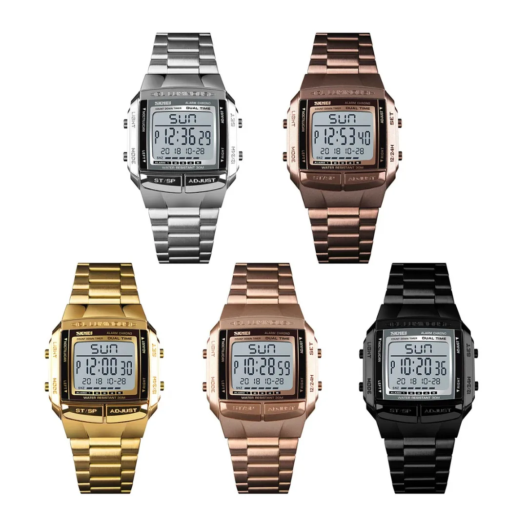 

Business Men Watch Waterproof Sport Watch Stainless Steel Digital Wristwatches Luxury Clock Relogio Masculino Montre Homme