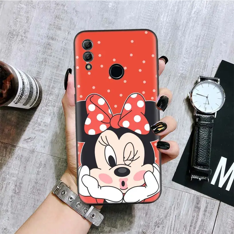 Минни Мышь черная крышка чехол для телефона для huawei Y9 Y5 Y6 Y7 Honor 10 9 Lite 9X8X8 S 8A фотоаппаратов моментальной печати 7S 7A 10i 20i V20 Coque Капа - Цвет: BA182-5
