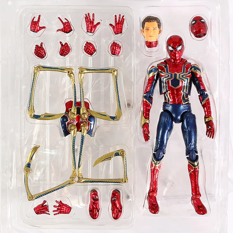 MAFEX 081 Мстители Бесконечность войны Человек-паук Железный Паук ПВХ фигурка Коллекционная модель игрушки
