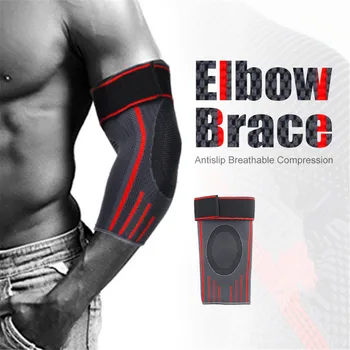 

1 PC Elbow Protector Support elbow splint Muscle JointElastic Gym Sport Moderate Compression Support Sleeve Absorb Sweat 2020