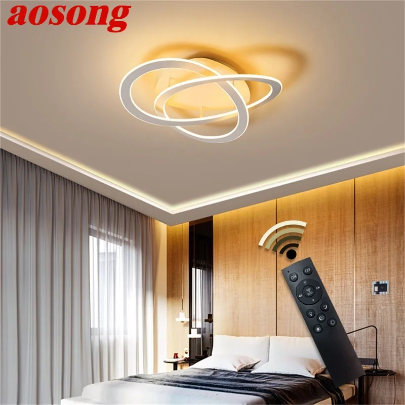 

AOSONG Led Ceiling Lights Fixtures with Remote Control 3 Colors Brightness Adjustable and Dimmable For Home Living Room Bedroom