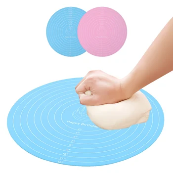 

Baking Tool Multi-function Kitchen Accessories Placemat Round Placemat Cake Noodle Mat Silicone Cooking Pad