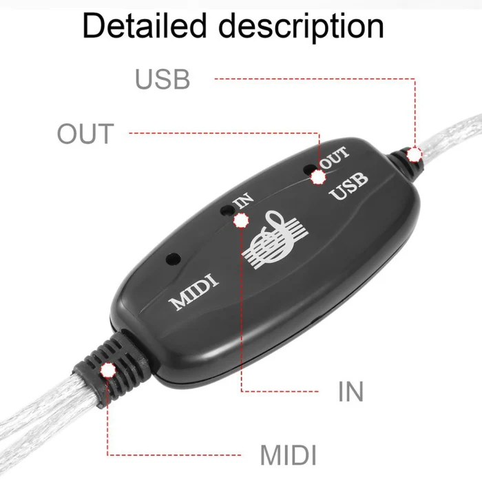 MIDI к USB интерфейсный кабель адаптер для клавиатуры электронный барабан ПК к музыкальной клавиатуре шнур BB55