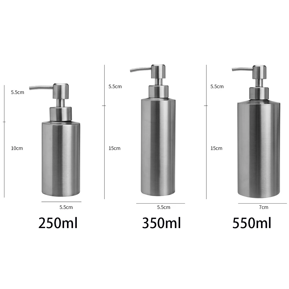 Кухня бутылка для лосьона отдельно стоящая нержавеющая сталь ванная комната Ручной пресс герметичный насос домашний отель дозатор жидкого мыла спальня