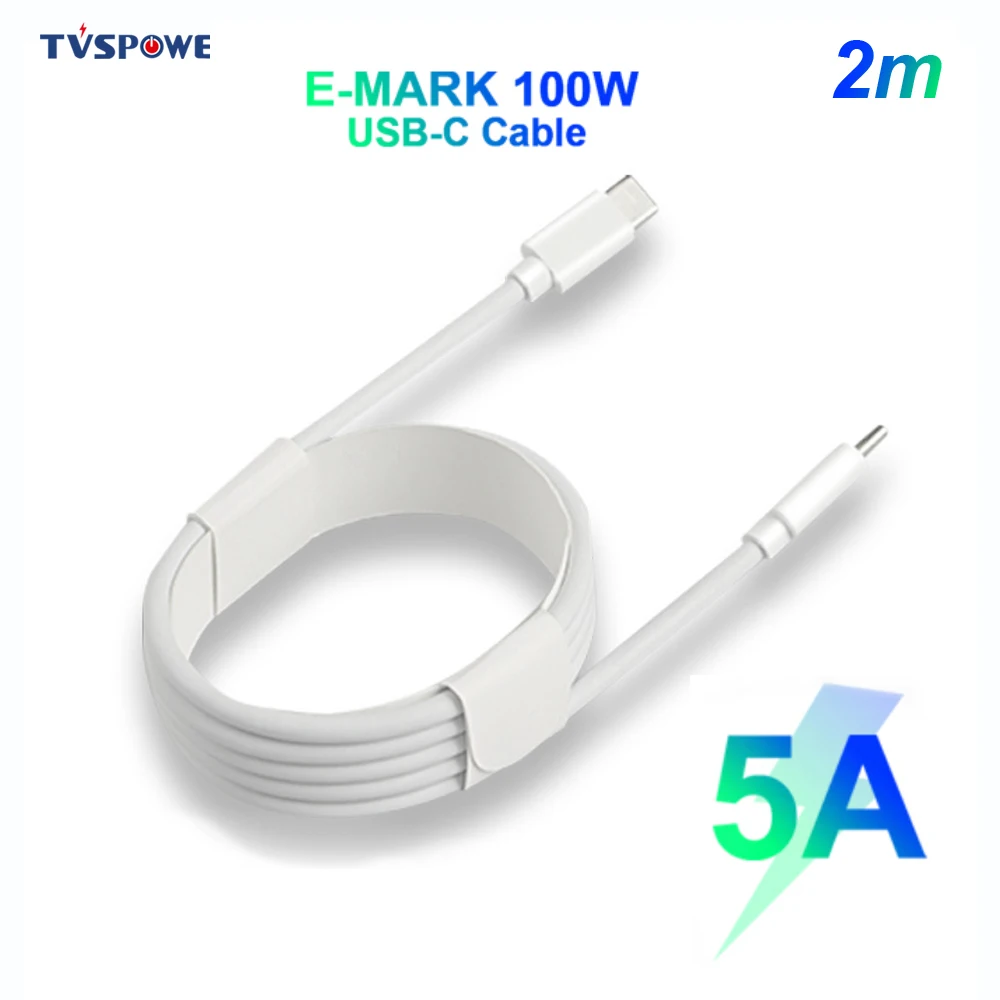 100 Вт USB Type C кабель для быстрой зарядки шнур E-mark чип DC адаптер питания Разъем