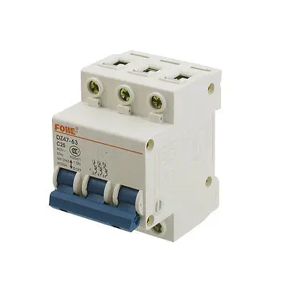 

AC 400V 25A 3-Pole Overload Protection MCB Mini Circuit Breaker