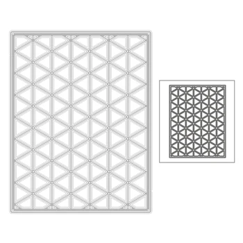 

2020 New Hot Rectangle Stripe Angle Pyramid Background Metal Cutting Dies and For Die Scrapbooking Foil Cut Crafts No Stamps