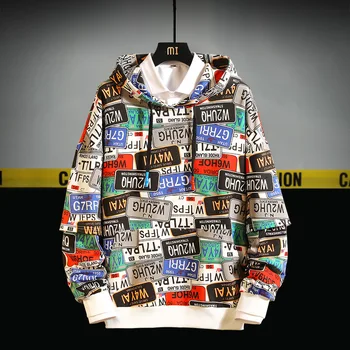 

Unisex Harajuku Personality Letters Funny Print Couple Casual Round Neck Hoodie Men's Loose Sweatshirt Hip hop coat streetwear