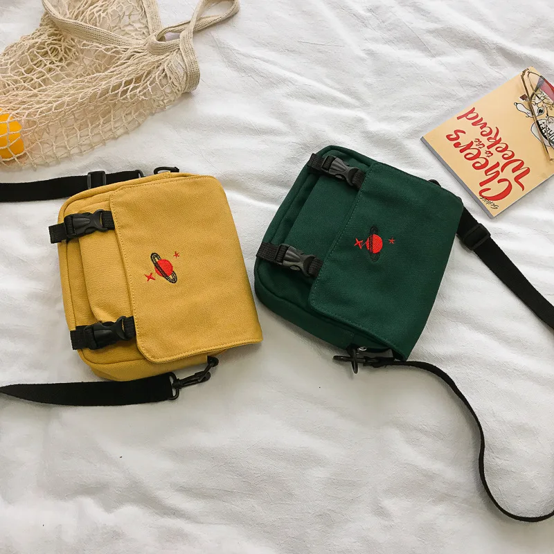 

INS Bag South Korea Vintage Sense GIRL'S Students Shoulder Bag Harajuku Messenger Bag Canvas CHIC Shoulder Bag