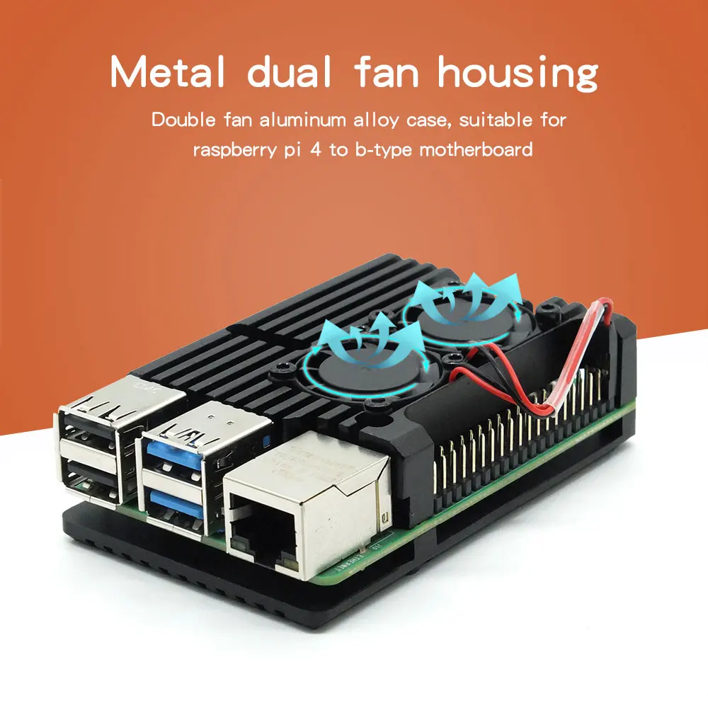 4-B Metal-Case Heat-Dissipation Raspberry Aluminum-Alloy Pi4 4-Generation Acces Protection-Shell