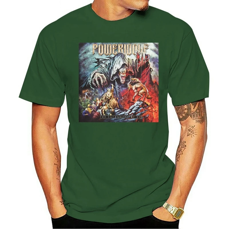 

2020 Leisure Fashion 100% Cotton O-neck T-shirt Powerwolf Oversize The Sacrament Of Sin Cult Rare