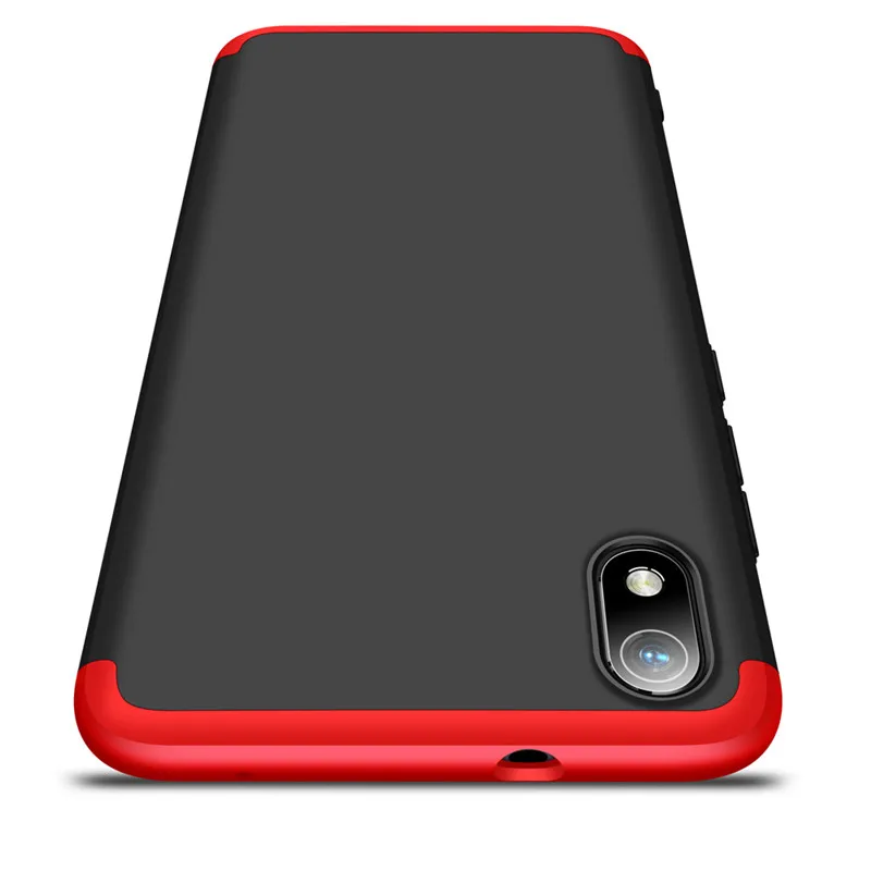 red black case 360 Защитный Передний+ задний стекло чехол huawei honor 7c aum-l41 7c pro Жесткий армированный чехол honor 8a 8 a case телефона чехлы на honor 7c pro чехол хонор 7с aum-l41 чехол хонор 8a хонор 8 а чехол хонор 7с про - Цвет: red black case