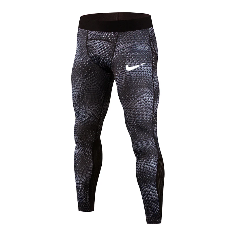 Мужские плотно облегающие леггинсы для бега спортивные мужские спортзал фитнес бег брюки быстросохнущие брюки тренировочные штаны для йоги - Цвет: picture color