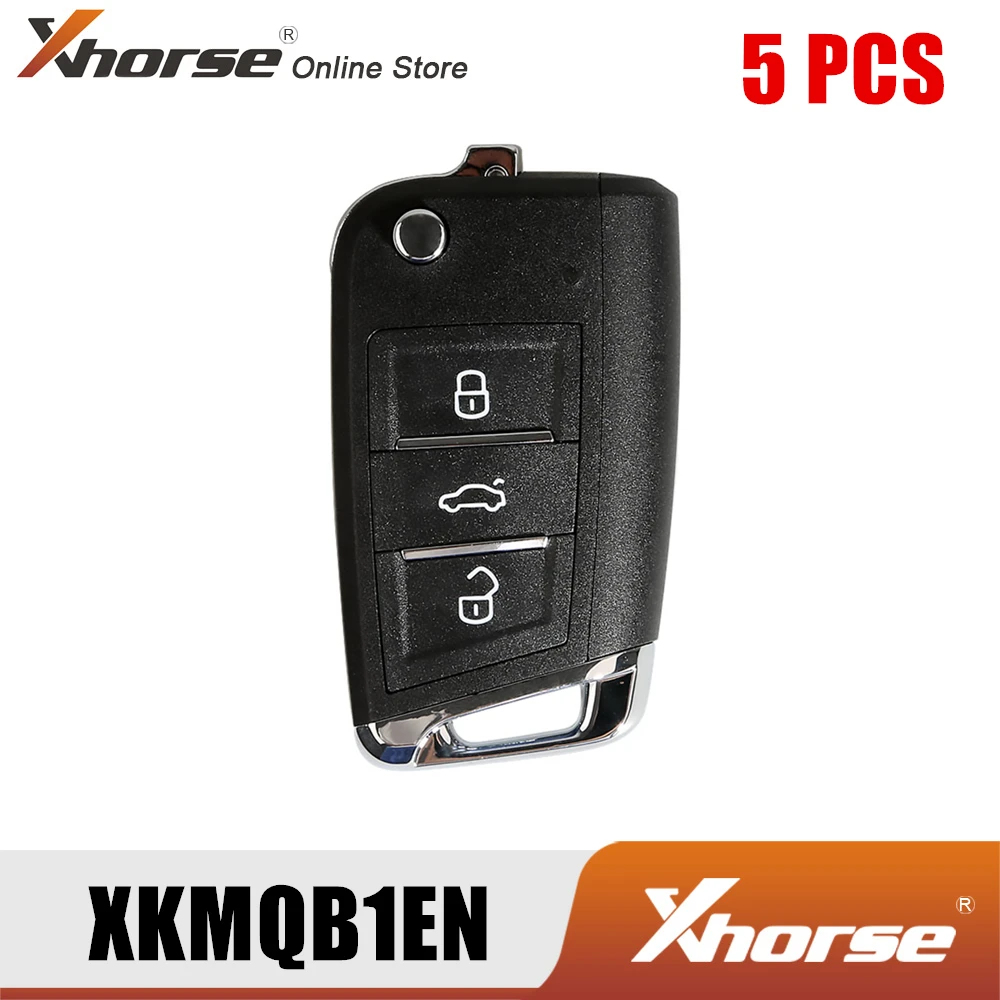 Xhorse XKMQB1EN проводной дистанционный ключ для VW MQB Flip 3 кнопки английская версия 5 шт./лот| |
