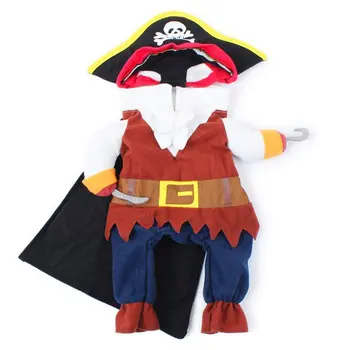 

European American Pet clothes for dogs and cats Funny Halloween Transformation Dress Upright Clothes Teddy pirate