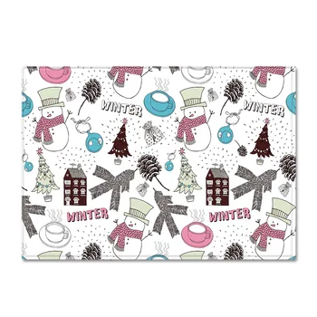 

Cross-Border Christmas Living Room Mat Bedroom Restaurant Carpet Carpet Amazon Door Mat Generation Graphic Customization