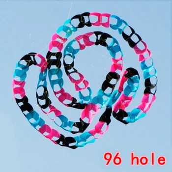 

3D soft snake windsock rainbow kite porous rotating ring kite pendant tail to prevent tearing nylon outdoor surfing flying tools
