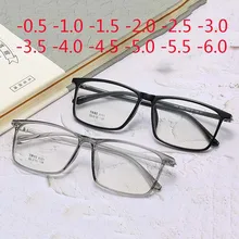 Квадратная Большая рама очки по рецепту винтажные оптические очки для близорукости-0,5-1-1,5-2-2,5-3-3,5-4-4,5-5-6