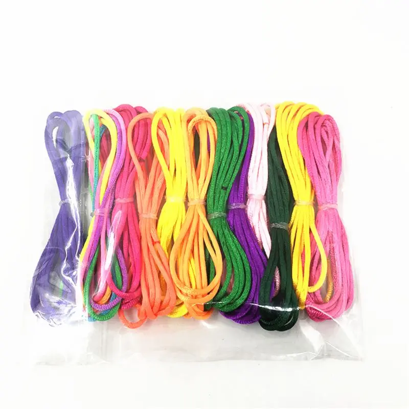 12pcs Rainbow Toy String Set Finger Rainbow Knit Rope Skill Game And