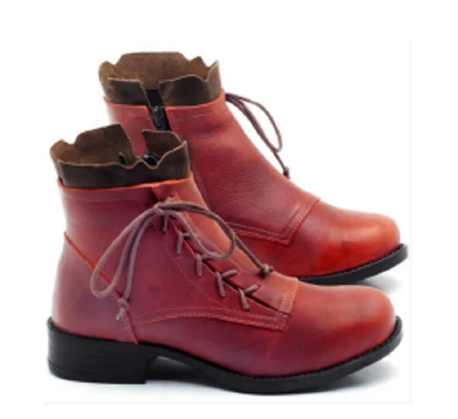 botas com volta laço-up design botas cor