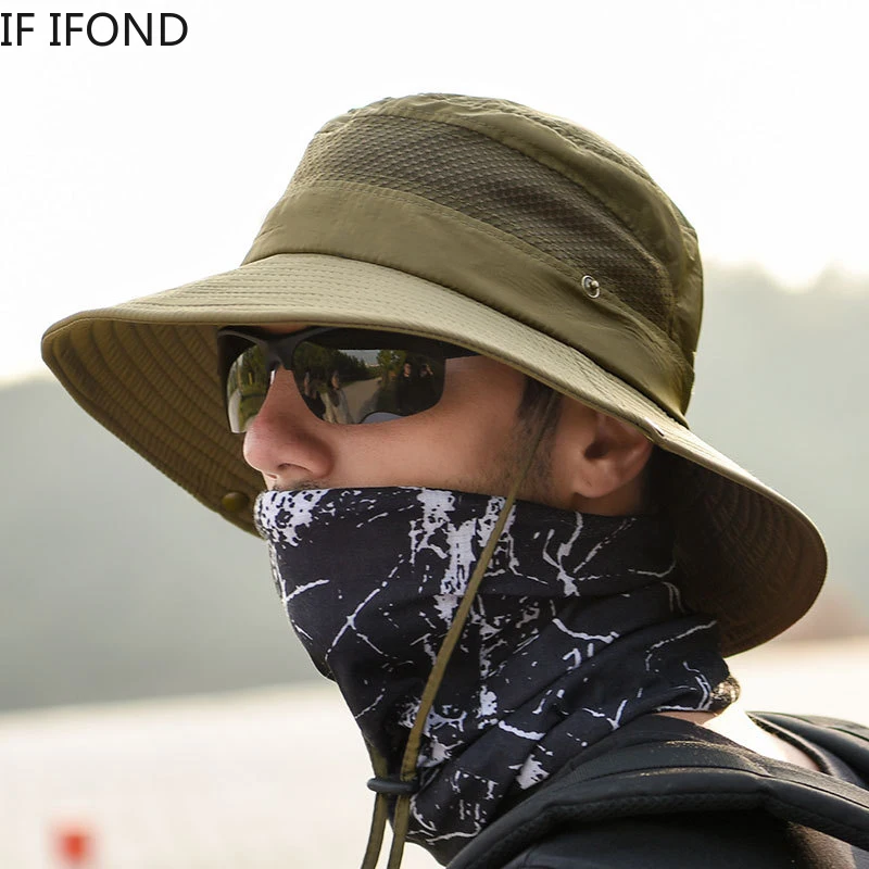 Men Waterproof Breathable Bucket Hat 