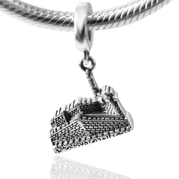 

100% 925 sterling silver Wailing wall pendant Beads western wall Charms Fit European Bracelet for Women religious jewish