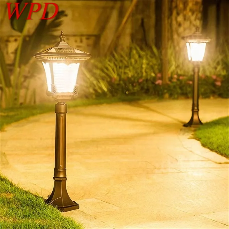 

WPD Classical Outdoor Solar Lawn Lamp Light Waterproof Home for Villa Garden Decoration