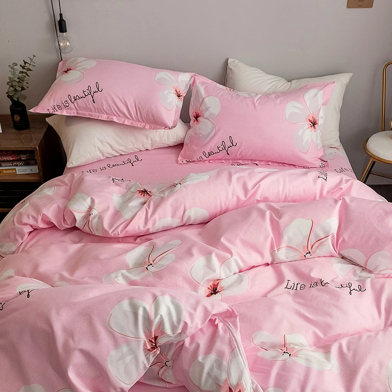 

Bedding a Family of Avocado Small Fragrant Wind Quilt Cover Three-Piece Set
