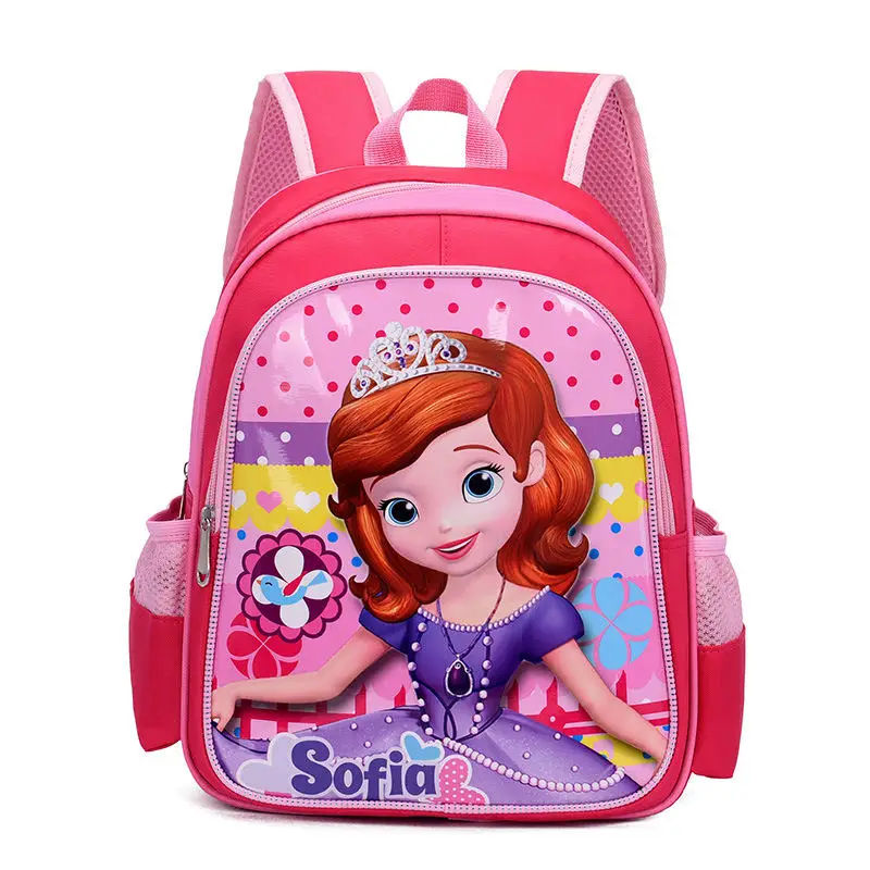 Disney сумка для начальной школы мультфильм "София" нейлон мальчик девочка дети мультфильм сумка уменьшение плеча легкий Воздухопроницаемый рюкзак - Цвет: 3