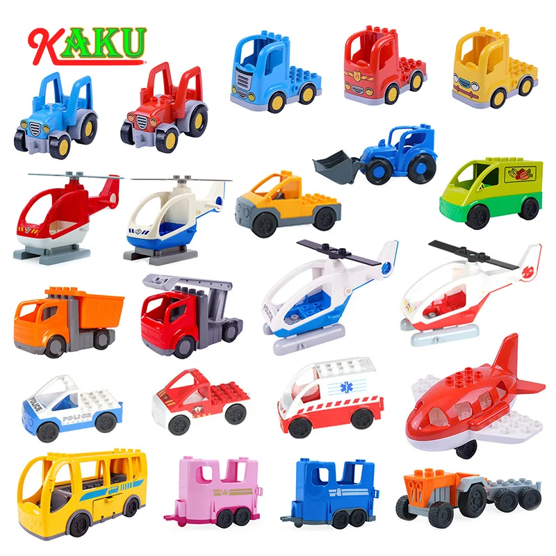 

Compatible Legoed Duploed Building Blocks Toys For Children Big Size Building Bricks Car Model Toys For Boys And Girls Kids Gift