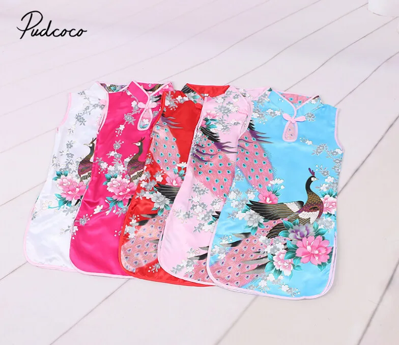 Платье с цветочным рисунком Pudcoco элегантное платье Ципао в китайском стиле