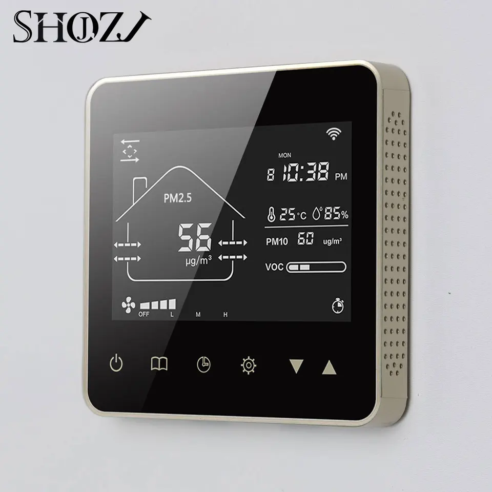 Misuratore Di CO2 KETOTEK - Rilevatore Qualit&agrave; Aria Con Temperatura, Umidit&agrave; E Allarme, Per Interni