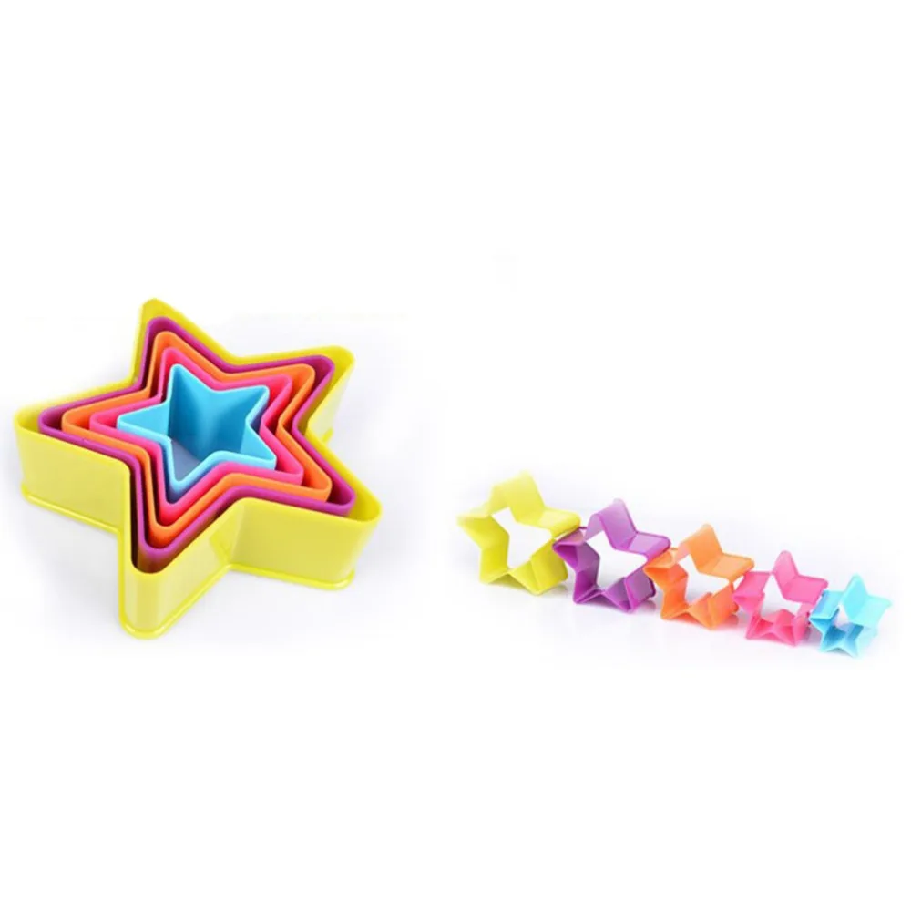 Various Shapes Mould Fondant Cake Biscuit Baking Cookie Plunger Cutter Decor Stars Christmas Tree Mould Food Grade ABS