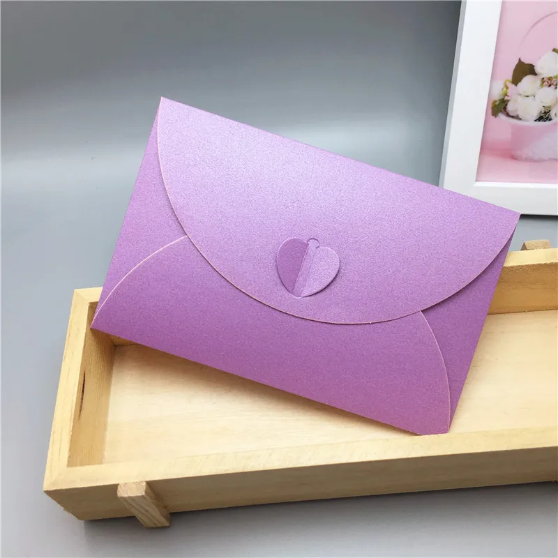 24 комплекта упаковочной бумаги для ювелирных изделий, картонный конверт из крафт-бумаги, ожерелье/подвеска, открытки и милые подарочные пакеты 15*10 см, коробки для ювелирных изделий - Цвет: Only Purple Envelope