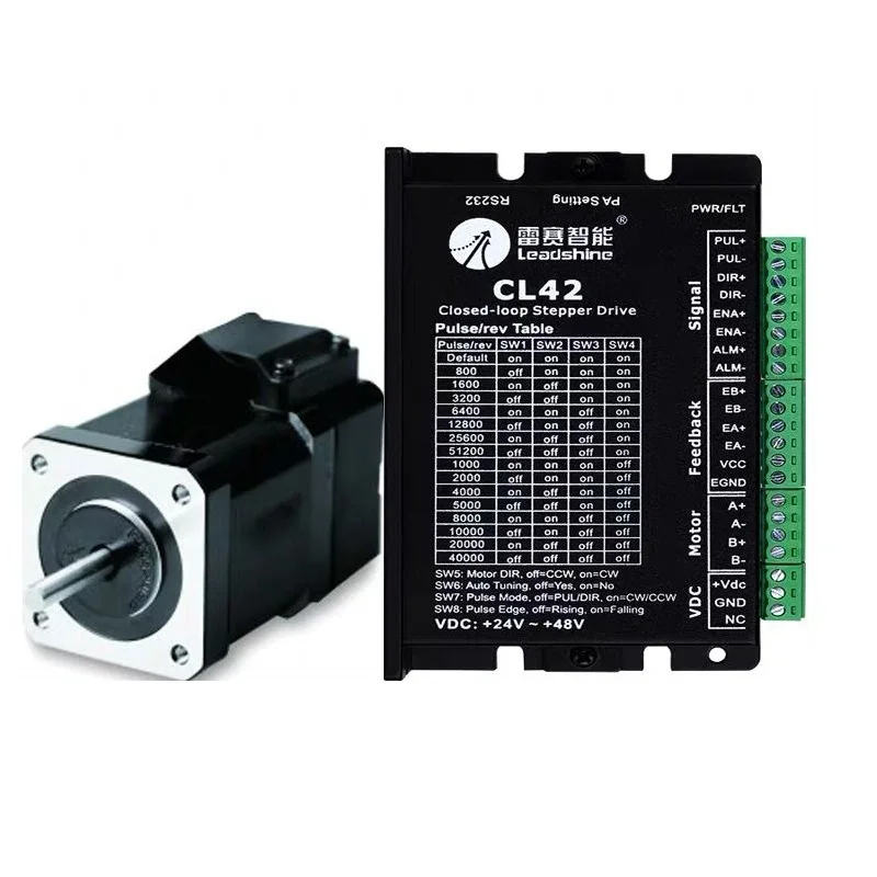 

42CME08 Leadshine Closed Loop Stepper Motor NEMA 17 Servo motor instal 1000-Line Encoder 80W easy servo motors