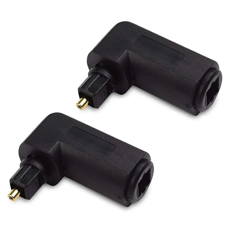 

2-Pack Right Angle Toslink Adapter (Toslink Extension) Male to Female