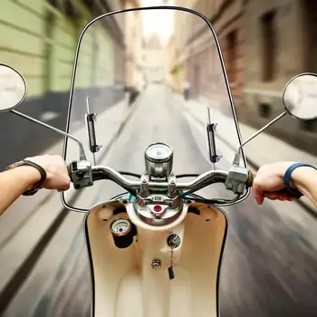 Motocycle Scooters Windshield Extension Spoiler Universal Pc Windshield Widened Edging Wind Deflector For Motorcycle Motor Parts universal motorcycle windshield airflow adjustable windscreen extension deflector windshield spoiler small