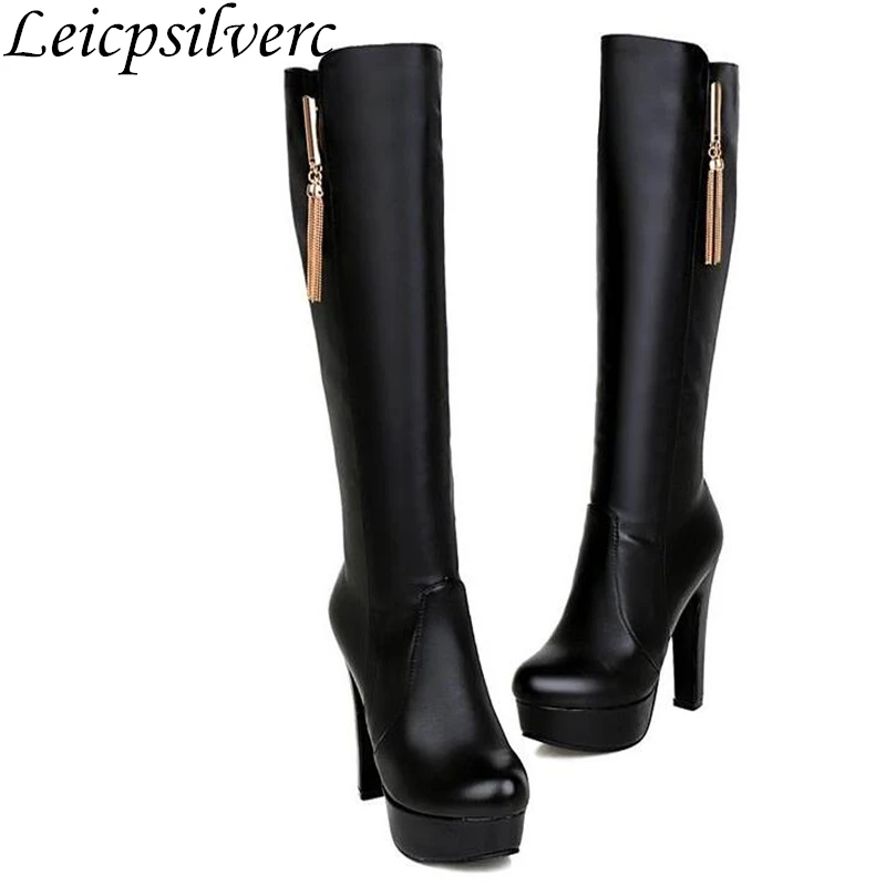 Plus Size35 43 Knee boots new high heeled boots women Knight boots high