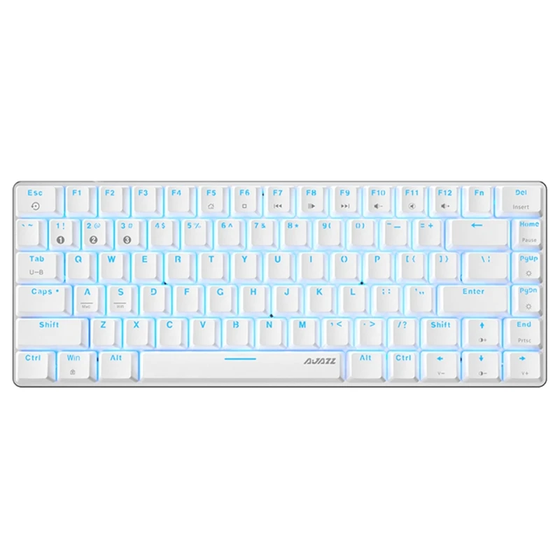 Ajazz AK33 Mechanical Gaming Keyboard Cool LED RGB Backlight Switch 82 Keys Bluetooth Wired Keypad for PC Games