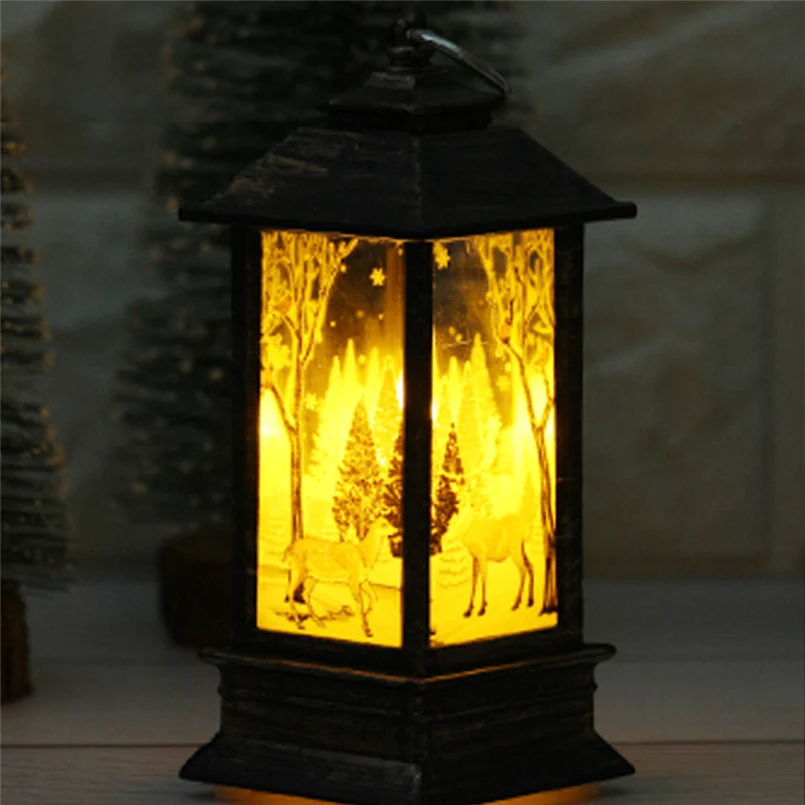 Artificial flame lamp small oil lamp Christmas candle with LED tea light candle Christmas decoration party lampara de luna 30N26 (2)