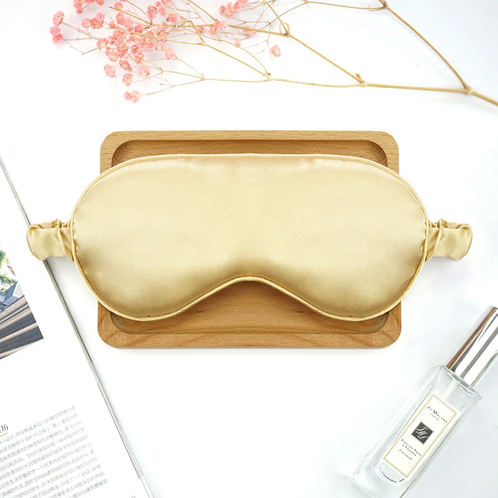 only gold mask Чистый шелк Двусторонняя затеняющая маска для век, маска для сна, повязка на глаза, повязка на глаза, тени для век, здоровье, сон, экран против света - Цвет: only gold mask