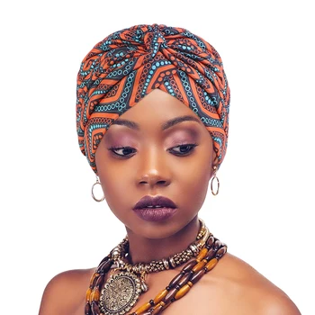 Alternative view of Lola Print Flower Turban Head Wrap